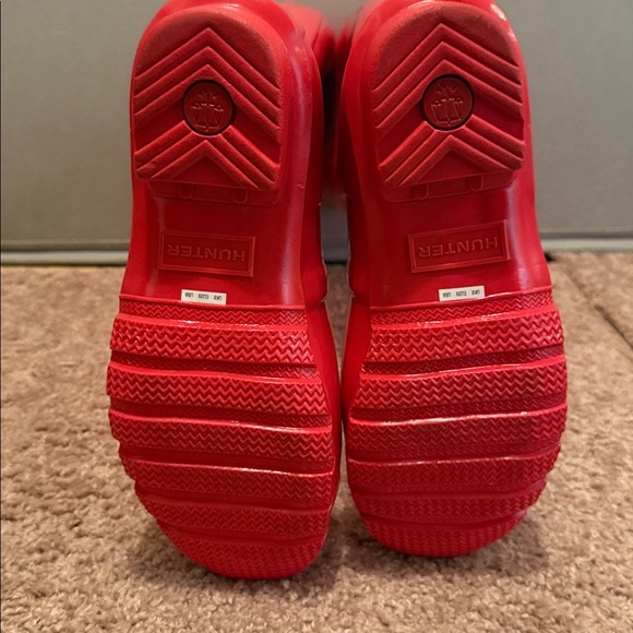 Hunter Women’s Pink Glossy Boots Size 8 - Picture 5 of 6